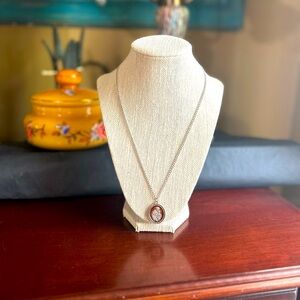 Gorgeous Vintage 1980s “Saint Anthony Pray for Us” Pewter and dark red e…